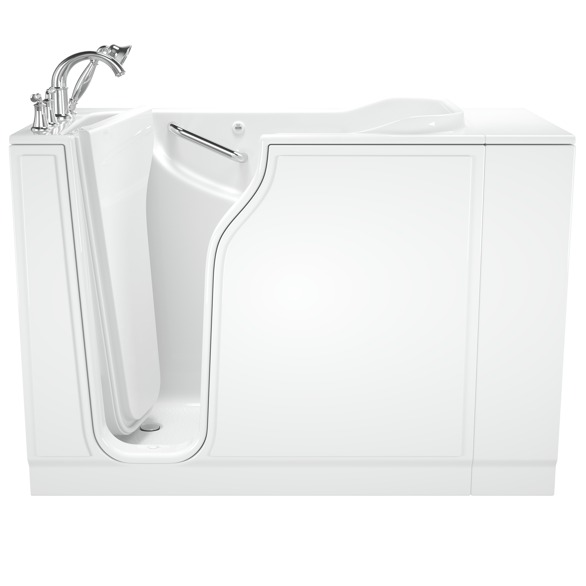 Gelcoat Value Series 30x52 Inch Soaking Walk In Bathtub   Left Hand Door and Drain WIB WHITE